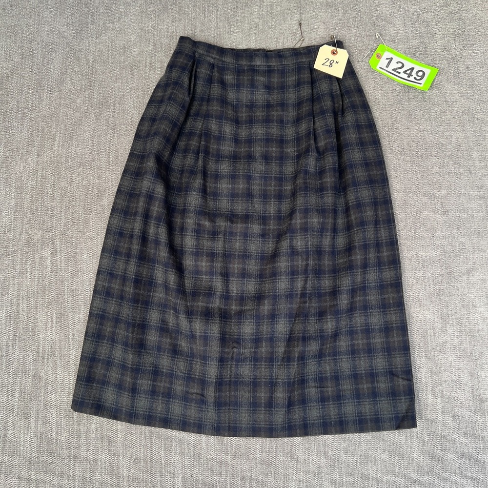 Vintage Womens Pencil Skirt 8 Multi Tartan Plaid Office Career Classic Fashion